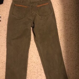 Vintage straight leg green pants